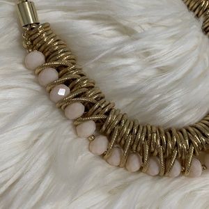 INC Gold with Pink Beaded Necklace